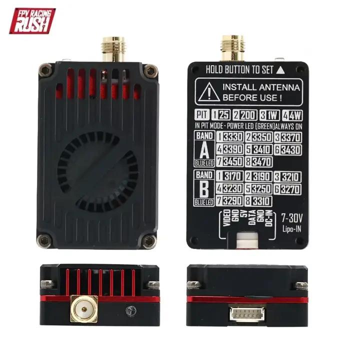 Nouveau Combo RushFPV 3.3G 4W VTX avec Récepteur Vidéo VRX 3.3G pour Lunettes FPV