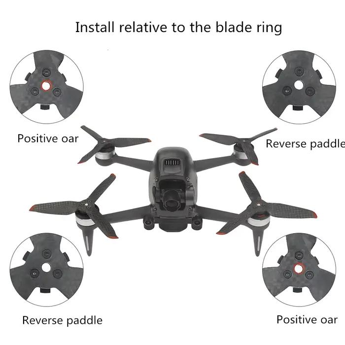 Les pales d'hélice en fibre de carbone conviennent aux accessoires de drone DJI FPV Combo