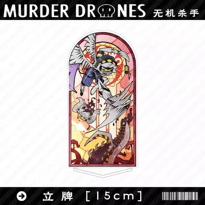 Murder Drones Saison 1 Figurine Uzi en acrylique, support de présentation, plaque décorative de dessin animé, ornement de bureau, objet de collection anime, porte-clés, bijou