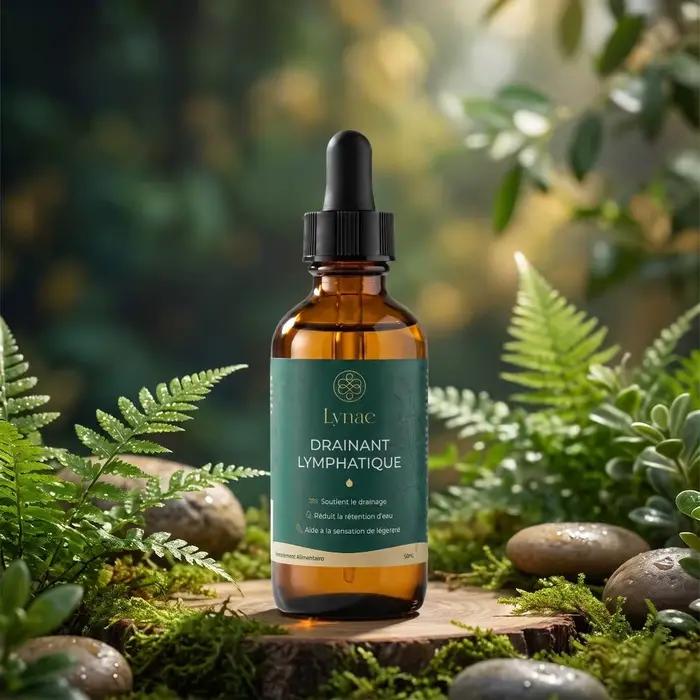 Gouttes liquides pour drainage lymphatique 59ml – Détoxification corporelle, soulagement de l'œdème et de la rétention d'eau, réduction des gonflements, supplément à absorption rapide