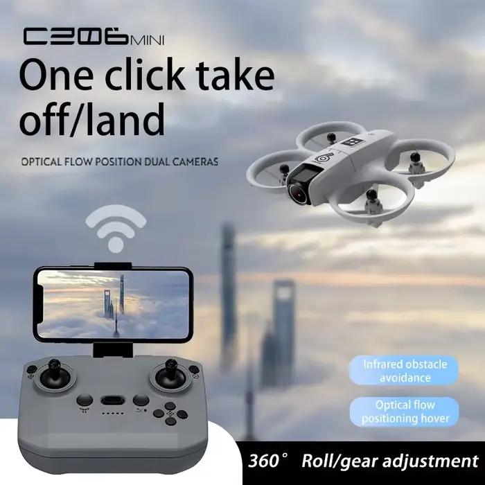 Mini Drone quadrirotor RC - Double caméra HD 480P