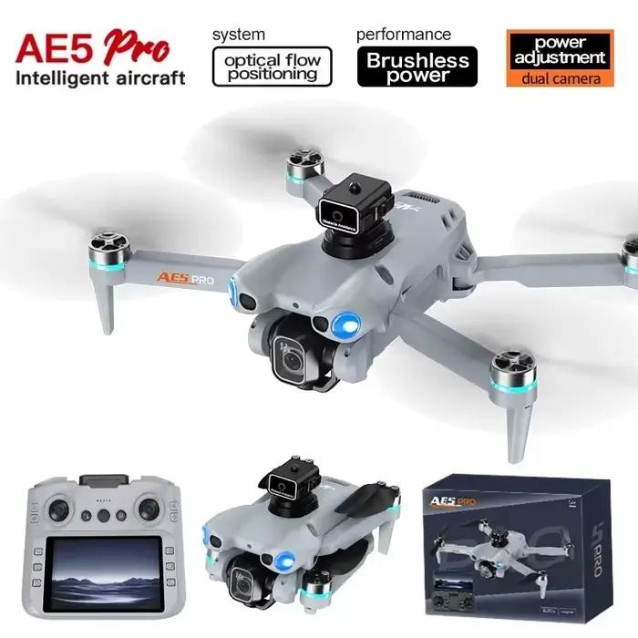 Aérien FPV nouveau Drone GPS AE5 Pro caméra 8K brosse professionnelle évitant les obstacles avec grand écran