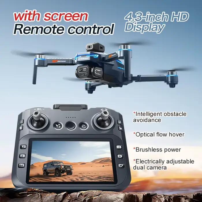 Drone aérien pour éviter les obstacles GT8 – Quadcopter sans balais HD avec télécommande grand écran