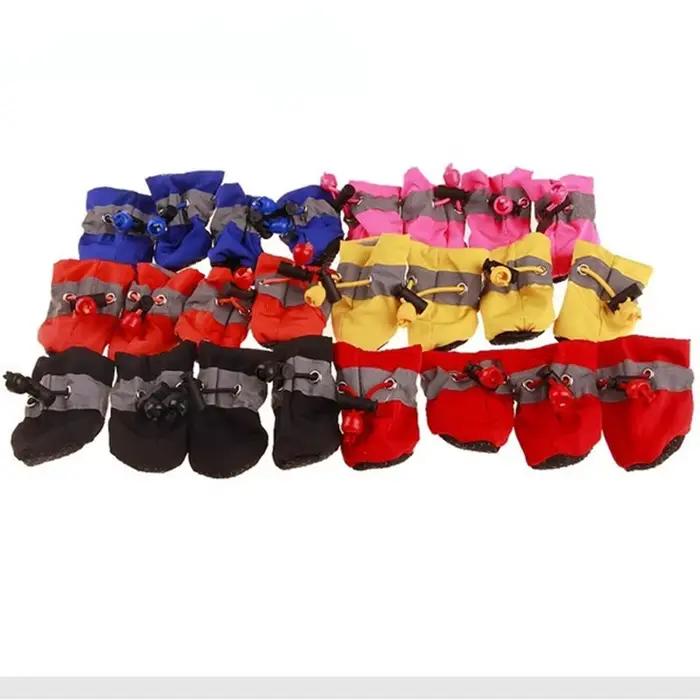 Chaussures imperméables pour animaux de compagnie, bottes de pluie antidérapantes, pour petits chats, chiots, accessoires pour pattes d'animaux, 4 pièces/ensemble