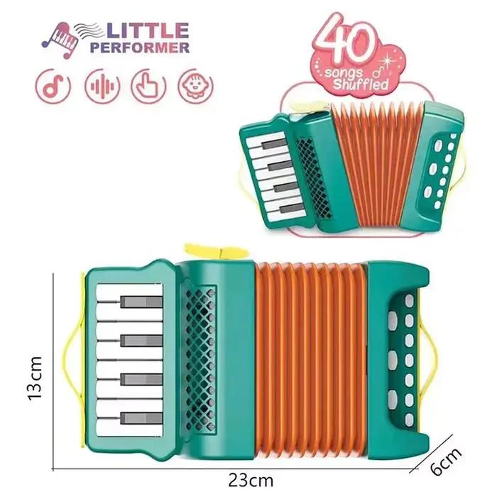 Accordéon musical pour enfants, jeu d'intérieur et d'extérieur, instruments de musique, jouets éducatifs, cadeaux pour tout-petits, garçons et filles