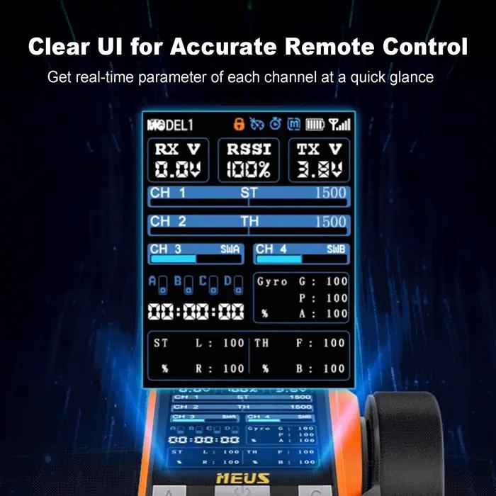 MEUS RACING ME-8A transmetteur RC 8 canaux 2.4GHz et récepteur avec Mode entraîneur pour bateau de voiture sur chenilles RC TRX4 TRX4M SCX10 SCX24