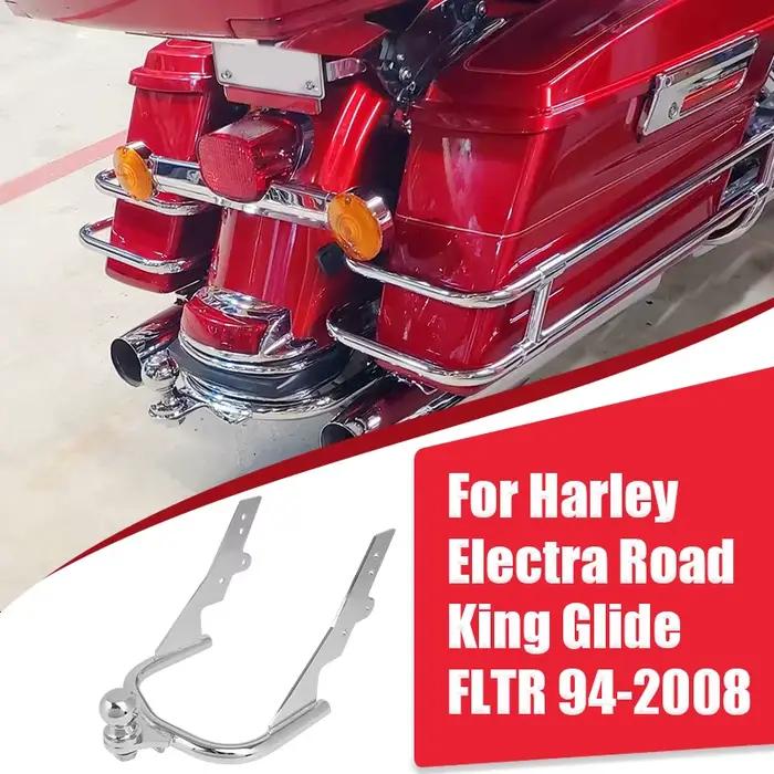 Attelage de remorque chromé pour moto Harley Touring Electra Street Tour Glide Road King FLHT FLHR FLTR 1994-2008