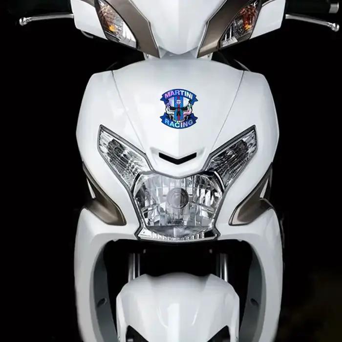 Autocollants moto laser arc-en-ciel Martini Racing pour scooter, voiture, carrosserie, réservoir de carburant, coffre arrière, décoration en vinyle, accessoires