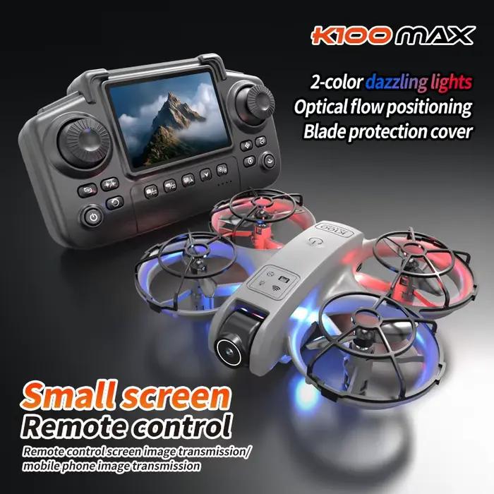 Hot K100 MAX Mini Drone professionnel 4K HD double caméra Fpv écran flux optique