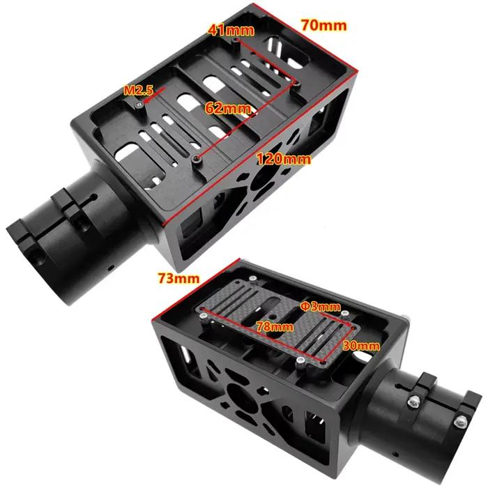 XAERO D40 40mm X8 Support de fixation en aluminium pour ESC double moteur pour drone lourd à tube en carbone