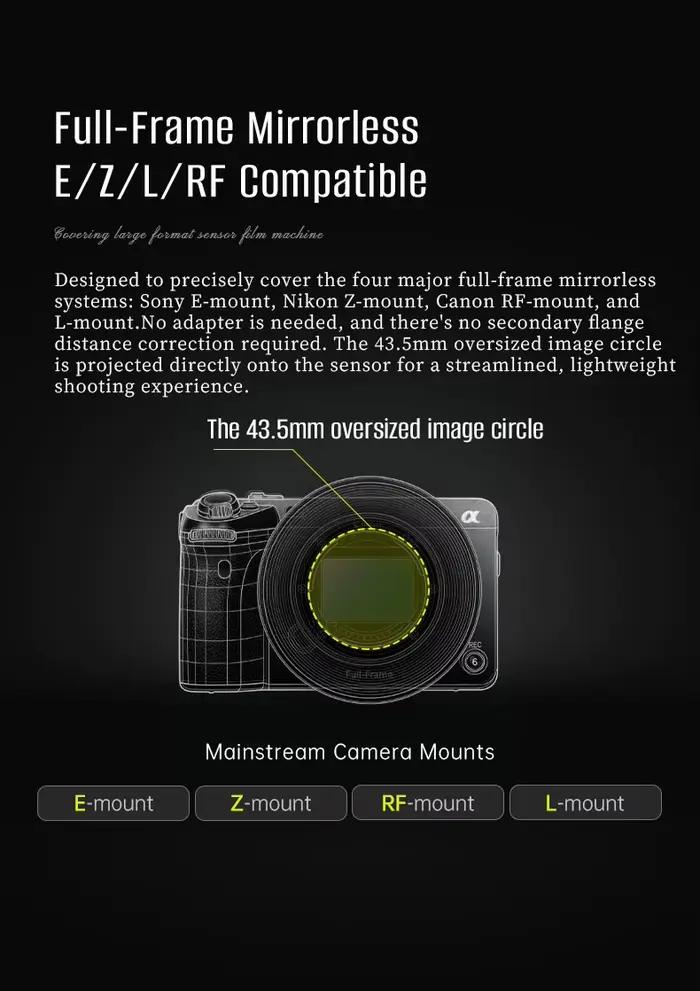 Objectif 7Artisans Dream Series 35mm Mise au Point Fixe Polyvalent Pour Photographie Professionnelle et Amateurs Occasions Spéciales