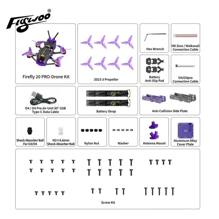 Drone Flywoo Firefly 20PRO 4S et 25MINI 3S HDZero Prêt à l'Emploi pour Vues Aériennes et Expériences de Vol Extérieures et Intérieures