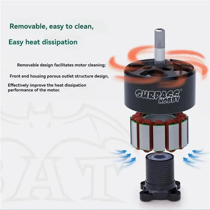 Moteur brushless ABUO-3X SURPASS HOBBY Surpasshobby BAT 3115 900KV pour drone de course FPV
