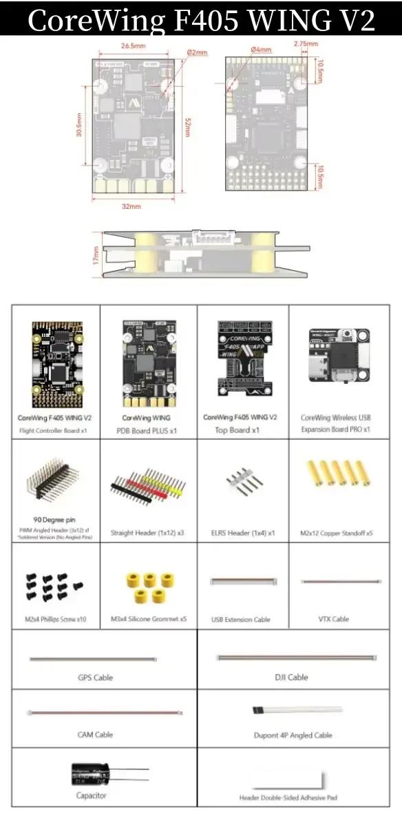Contrôleur de vol Speedybee F405 Wing APP FC prenant en charge le décollage vertical