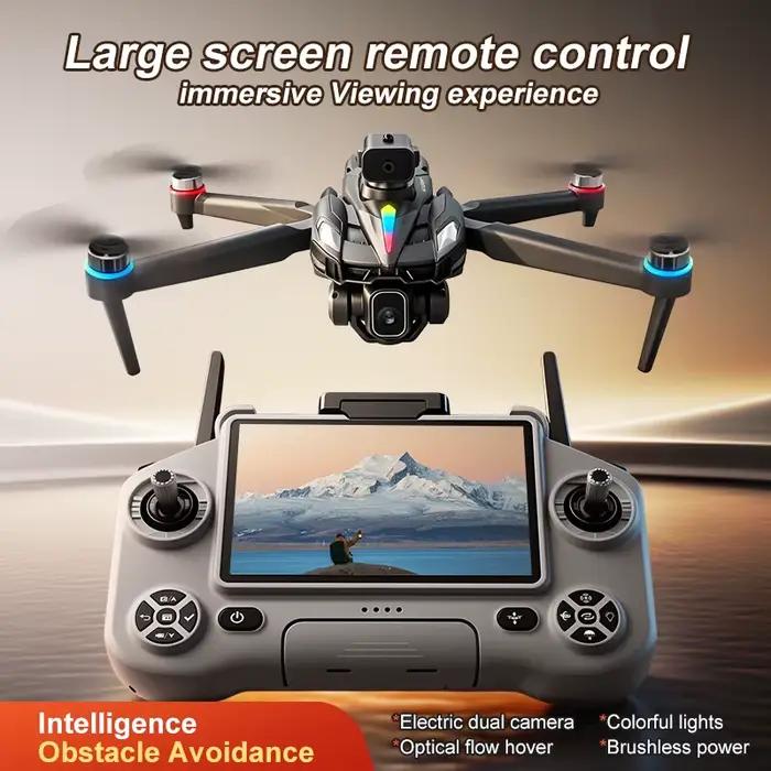 Nouveau drone KY108 2026 avec caméra 8K, écran de contrôle grand format de 4,3 pouces, drone professionnel 360° ° Drone RC pliable avec système d'évitement d'obstacles