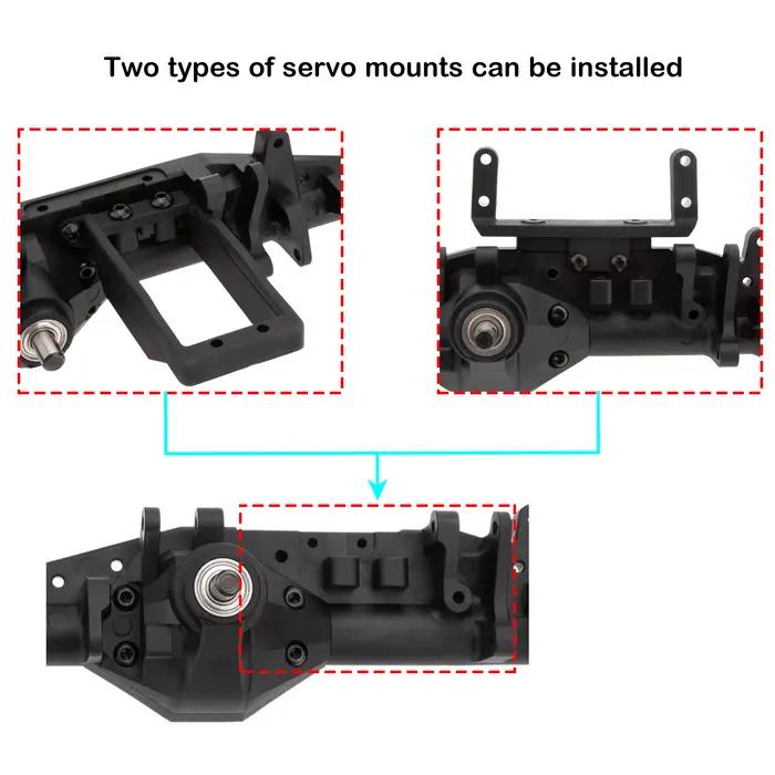 MEUS RACING 1/10 Axes droits ISO en nylon avec contrepoids d'essieu avant pour Axial Capra II SCX10 II et autres chenilles RC 1/10 DIY