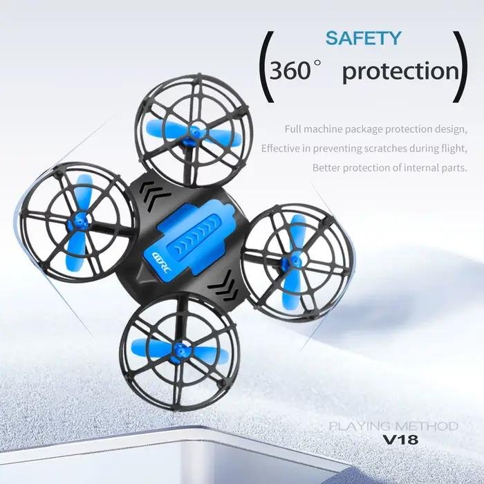 4DRC V18 Mini Drone 3D Flip Mode sans tête Drones pression d'air hauteur maintenir RC quadrirotor Dron jouet pour enfants cadeau nouveau