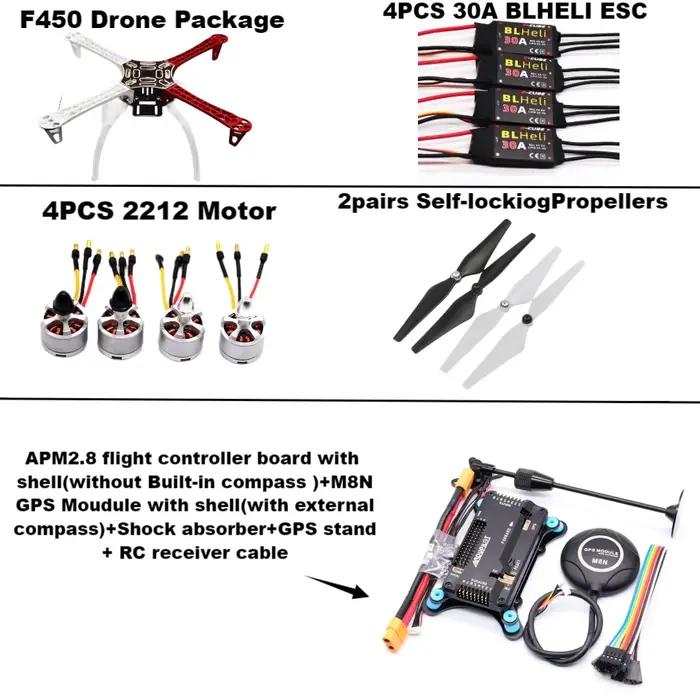 Kit de drone Happy F450 avec cadre 450 pour APM 4 axes