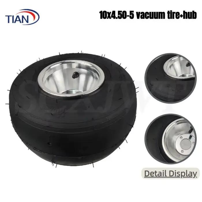 NOUVEAUX pneus 10x4.50-5 avec jantes et conception tubeless pour améliorer la traction et éviter les crevaisons, adaptés aux tricycles de drift.