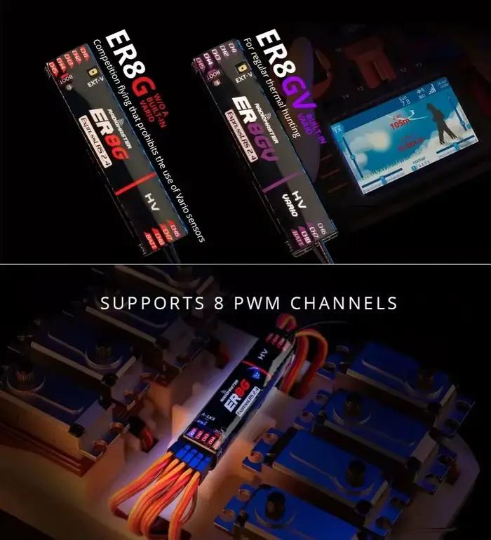 ER4 4CH ER6 6CH ER8 8CH 2.4G ELRS récepteur PWM pour avion RC système de contrôle de Drone FPV