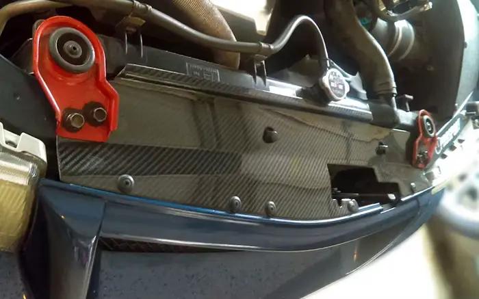 Kit Carrosserie Racing pour Mitsubishi Lancer Evolution EVO 4 5 6 – Panneau de Refroidissement en Fibre de Carbone Brillant – Cache Moteur Intérieur