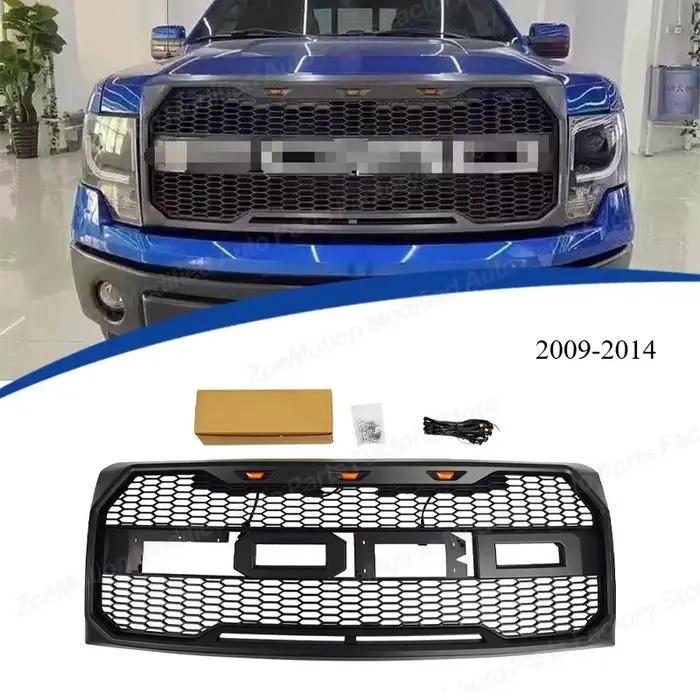 Grille de pare-chocs avant pour Ford F150 2009 2010 2011 2012 2013 2014 2015 2016 2017, grilles de course modifiées, style Raptor, kit carrosserie