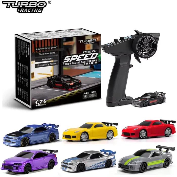 Turbo Racing 1:76 C64 C73 C72 C74 Drift RC voiture avec Radio gyroscopique jouets télécommandés entièrement proportionnels Kit RTR pour enfants et adultes