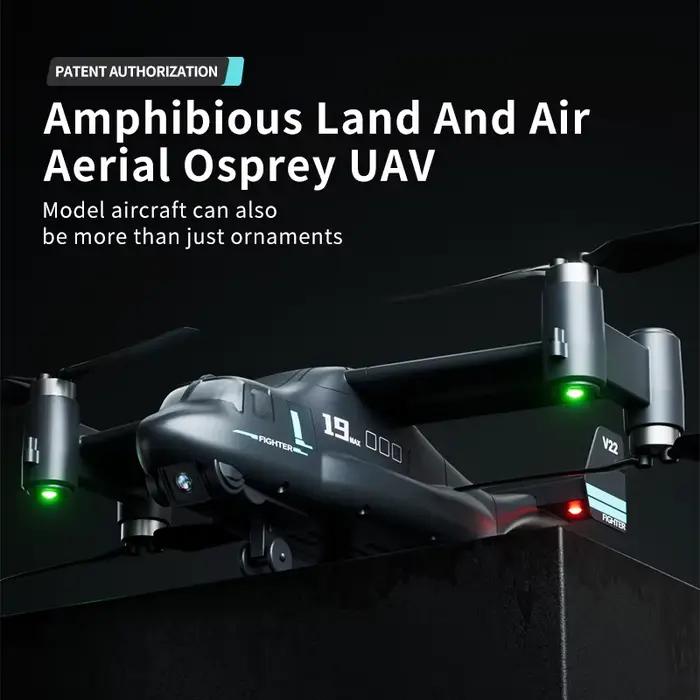 JIEllFUN-Hélicoptère Osprey avec caméra 4K HD