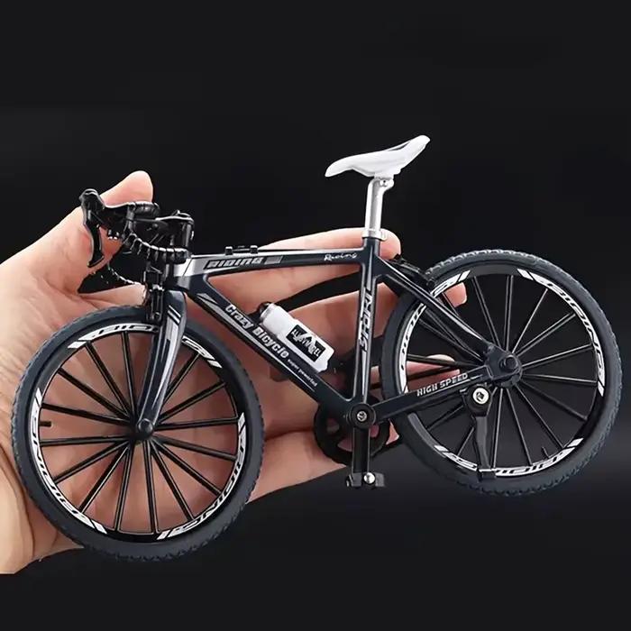 Mini modèle de vélo de simulation en alliage, jouet de course détaillé avec un design réaliste, parfait pour l'ornement de la maison de pâques