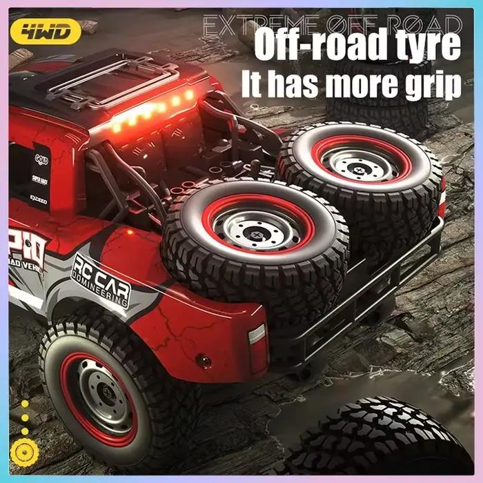 Voiture Rc tout-terrain 4x4, 50 km/h ou 70 km/h, moteur sans balais à grande vitesse, Monster Truck 1/16, voitures de course dans le désert/neige, jouets pour garçons