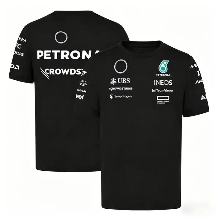 T-shirt style course 2026, col rond, manches courtes, décontracté, respirant, polyester, pour usage quotidien, pour les fans de sport automobile masculin