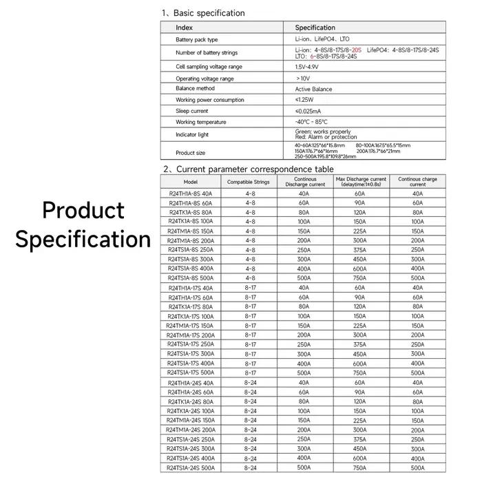Daly smart BMS 3S 4S 8S 16S 17S 24S 12V 24V 48V 60V 72V 40A 60A BMS Lifepo4 Li-ion LTO batterie bms pour Scooters électriques