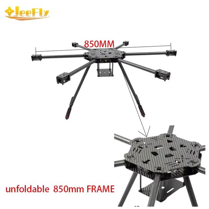 Kit de châssis d'hélicoptère hexacoptère F850 entièrement en fibre de carbone, 850 mm, pliable, compatible avec Pixhawk pour la photographie aérienne