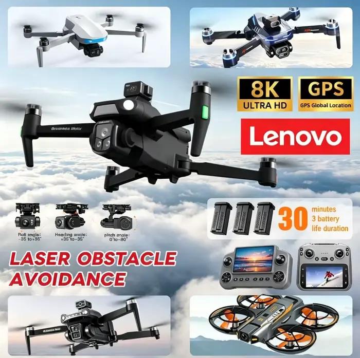 Drone RC GPS Lenovo 4K 8K Professionnel pour photographie aérienne HD