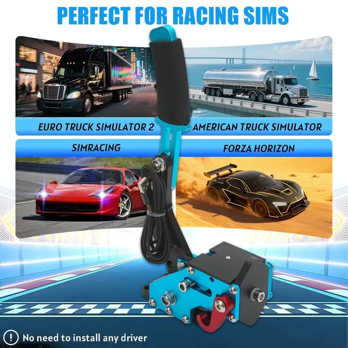 Kit de frein à main USB avec pince pour jeux de course PC, drift, compatible Logitech G923/G29/G27/G25, système de freinage SIM Racing à capteur Hall