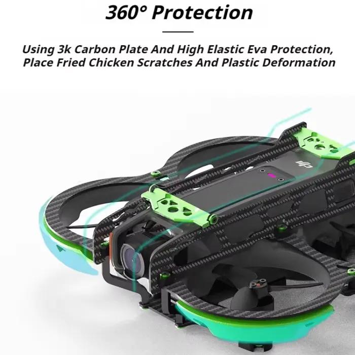 Véritable Fiber de carbone pour Dji Avata 2 Protection complète légère Anti-chute Drone garde armure Kit d'armure