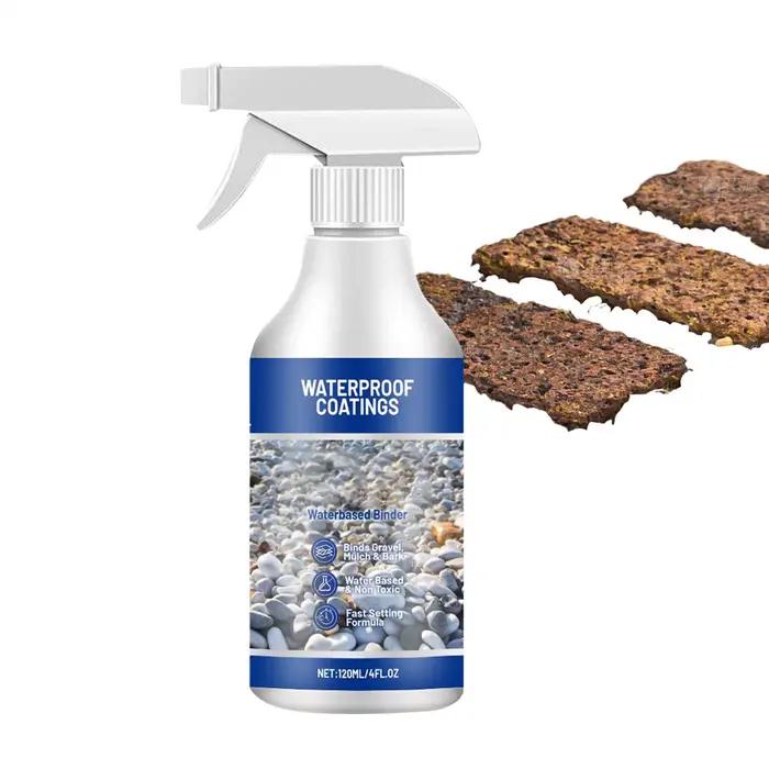 Colle de gravier pour aménagement paysager, 120ml, scellant de colle de roche, stabilisateur adhésif, Spray imperméable à séchage rapide pour cour extérieure