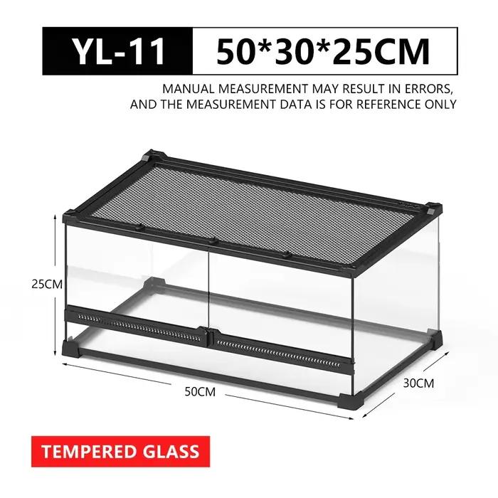 Terrarium en verre pour reptiles et amphibiens Hamster Hérisson Petits animaux