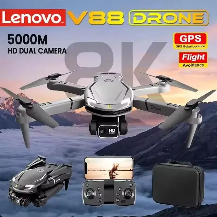 Nouveau Drone Lenovo 2026 V88 8K 5G Professionnel HD Double Caméra Photographie Aérienne Télécommande 15000M Quadricoptère Pliable