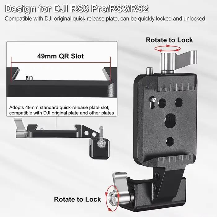 Plaque verticale de caméra pour DJI Ronin RS3 RS2 RS3 Pro RS3
