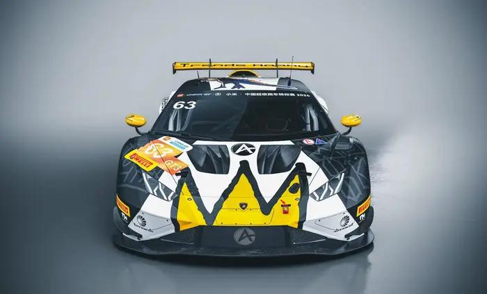 Miniature TH 1:64 Trends Hobby # 63 Lamborghini Huracan Basquiat Absolute Racing China GT Alloy Race Car Model Toy Collectible