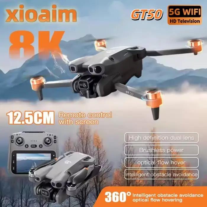 Pour Xiaomi GT50 Drone 4.3 pouces écran télécommande 8K léger pliable GPS quadrirotor enfant jouet pour débutant adultes voyage