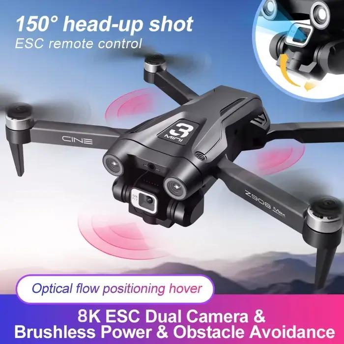 Drone Z908 Pro / MAX 8K ESC Professionnel 4K avec Localisation par Flux Optique et Évitement d'Obstacles sur 3 Côtés