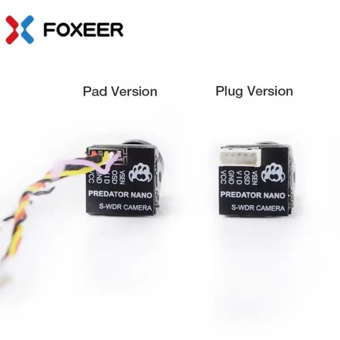 Foxeer Predator 5 Nano 1000TVL 1/3 "CMOS 4:3/16:9 PAL/NTSC commutable 14*14mm caméra FPV 4ms latence Super WDR pour Drone FPV RC