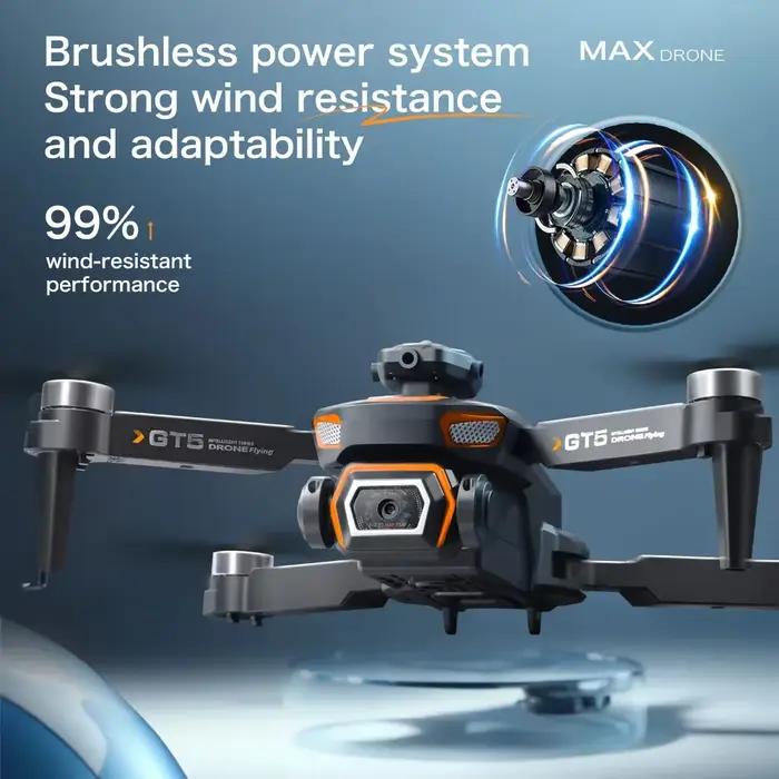 Drone GT5 RC 4K Caméra HD Professionnelle WIFI FPV Évitement d'Obstacles Jouet Quadricoptère Grande Écran Sans Balais Occasions Spéciales