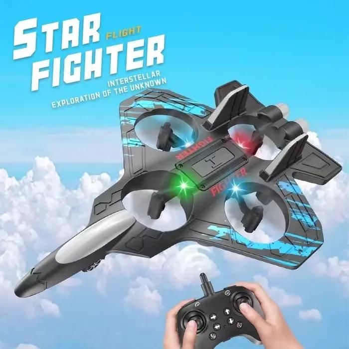 Hélicoptère télécommandé Homefish 2.4G en plastique avec lumières LED, drone cascadeur à vol stationnaire pour adultes occasions spéciales