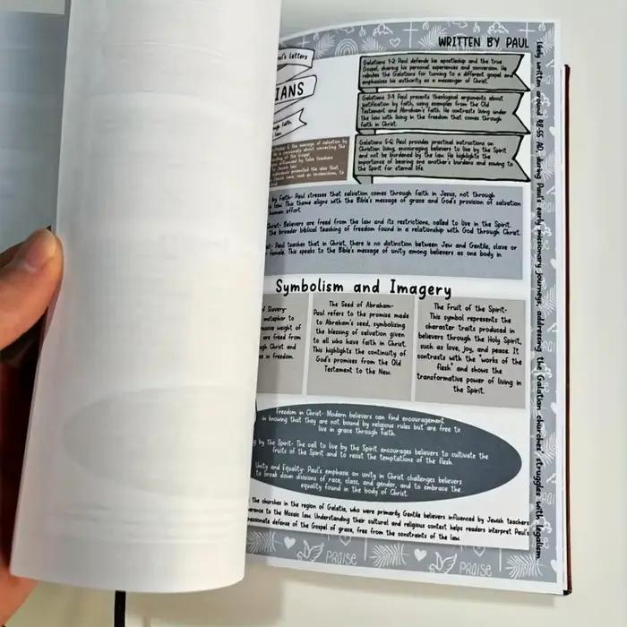 Guide d'étude biblique pour débutants, journal dévotionnel de 66 pages avec citations bibliques quotidiennes, réflexions sur la prière et plan d'étude annuel