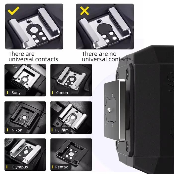 F02 Mini caméra Flash universel 6500K pour Canon Fuji Sony Nikon Panasonic DSLR vidéo Vlog photographie