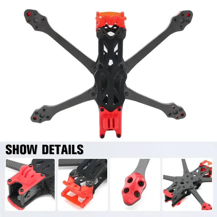 Kit de cadre FPV en fibre de carbone APEX HD 5 pouces pour drone de course APEXDC avec bras de 5,5mm pour avions occasions spéciales compétitions vols de loisir