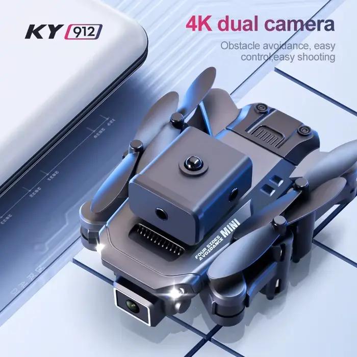 Mini Drone KY912 Portable avec Caméra 4K pour Touriste Drone Professionnel, Suivi Intelligent, Transmission WIFI HD